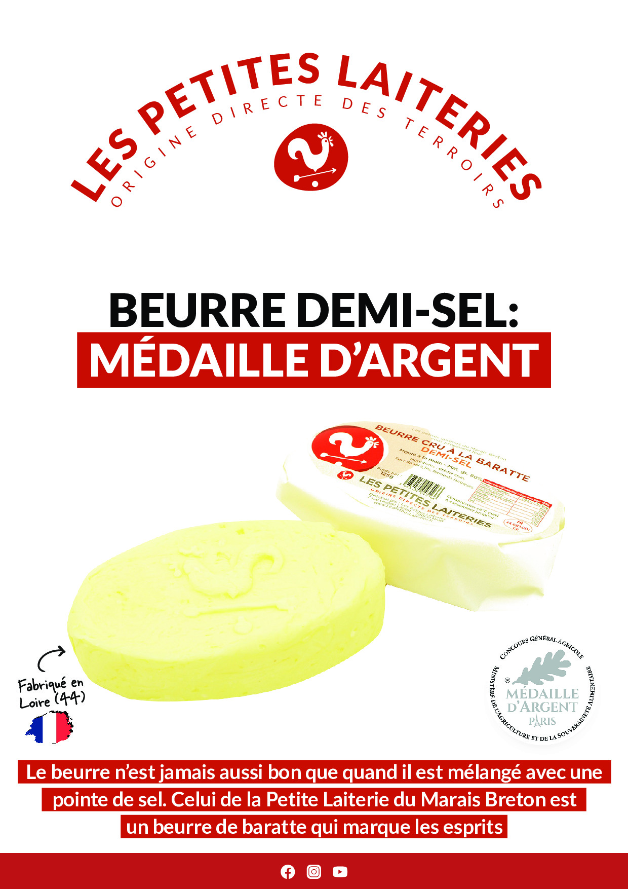 AFFICHE BEURRE DEMI SEL MEDAILLE D&rsquo;ARGENT
