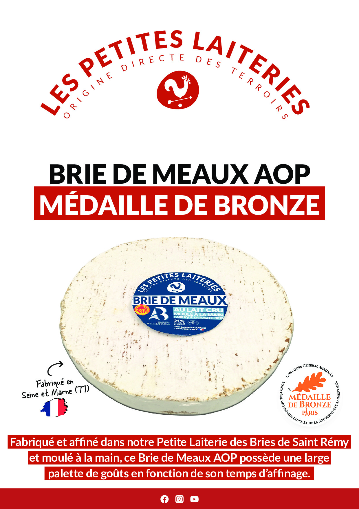 AFFICHE BRIE DE MEAUX AOP MEDAILLE DE BRONZE