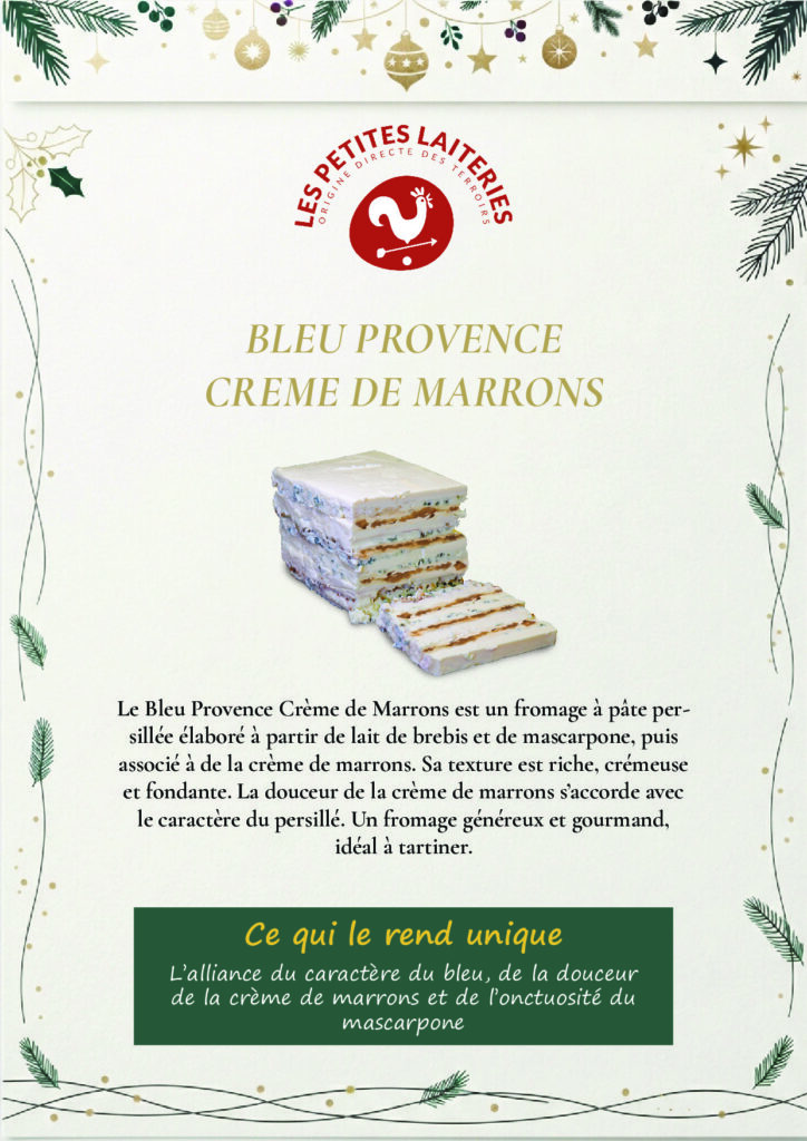 Bleu Provence à la crème de marrons