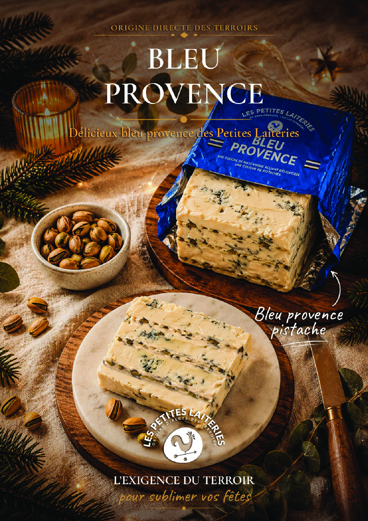 Affiche Bleu Provence Pistache – Noël 2026