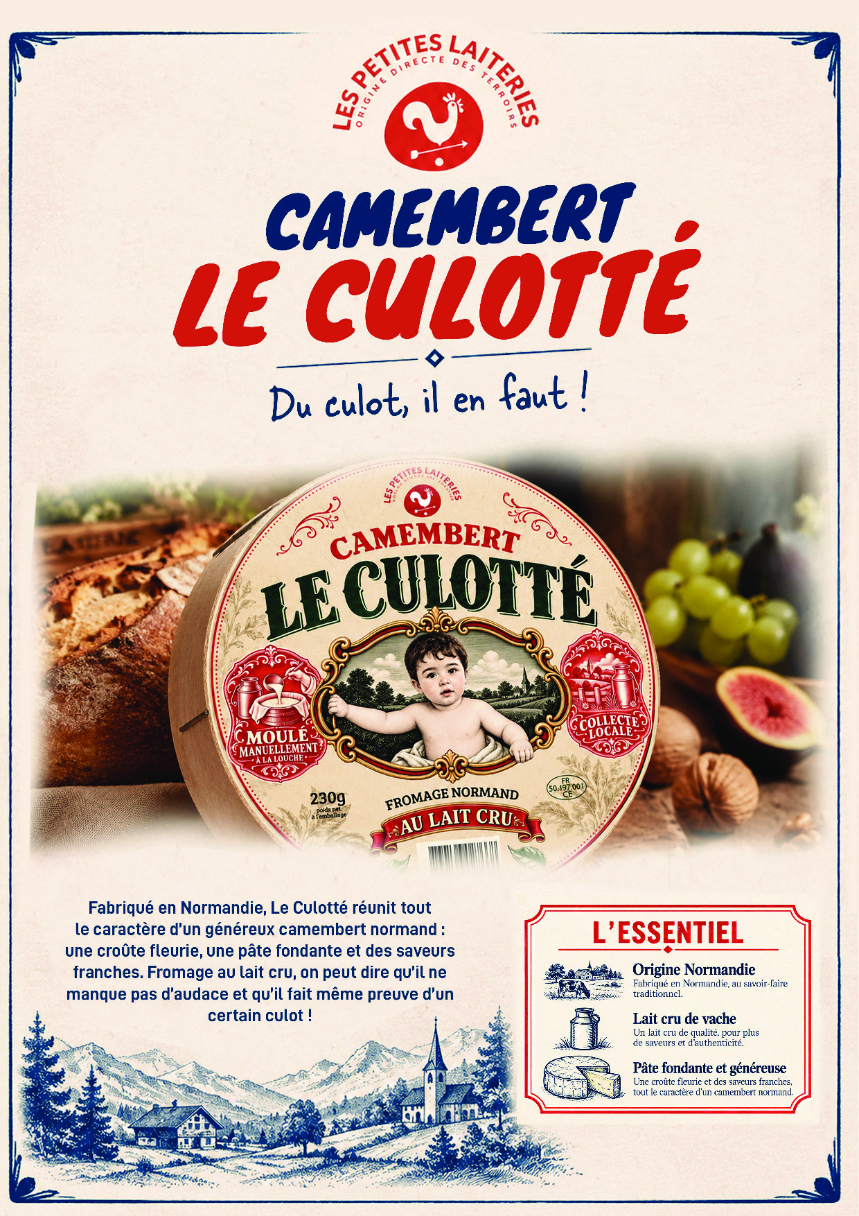 AFFICHE CAMEMBERT LE CULOTTÉ