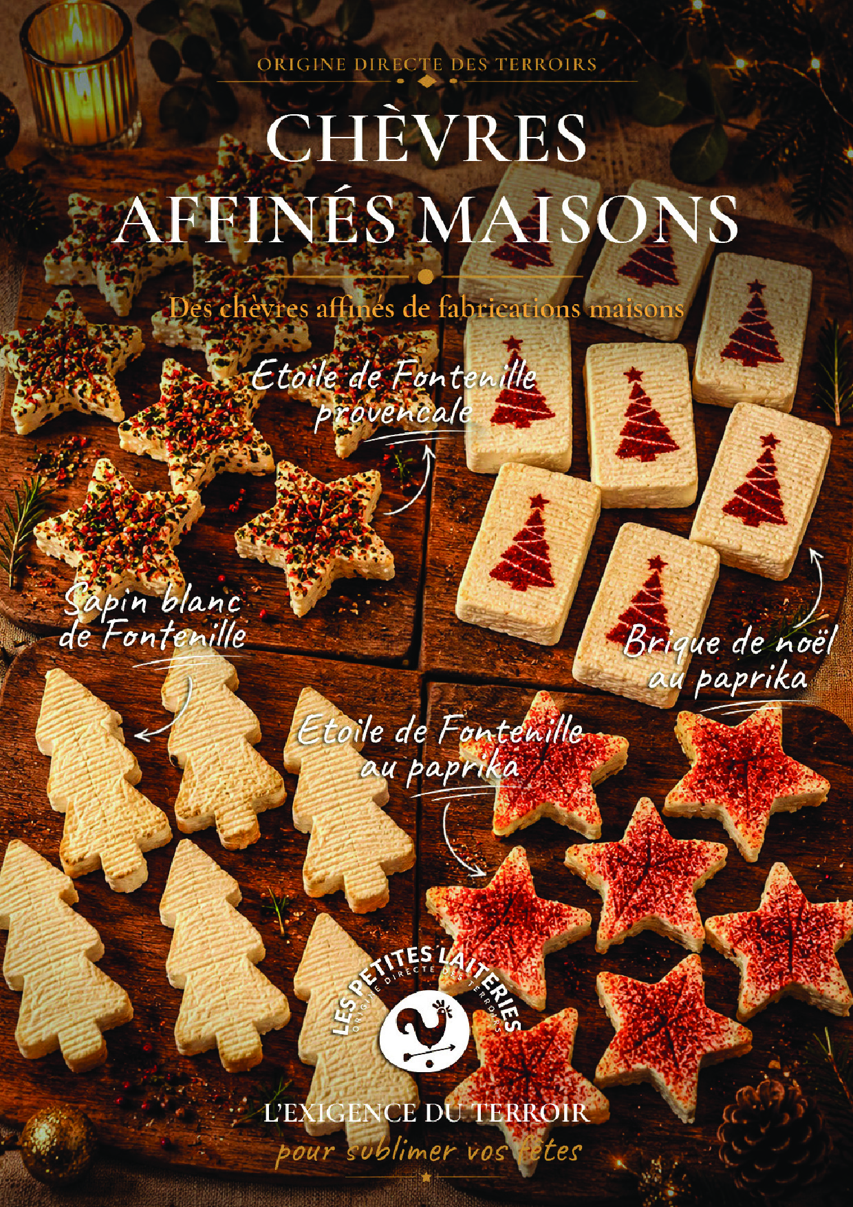 Affiche chèvres affinés maison noel 2026