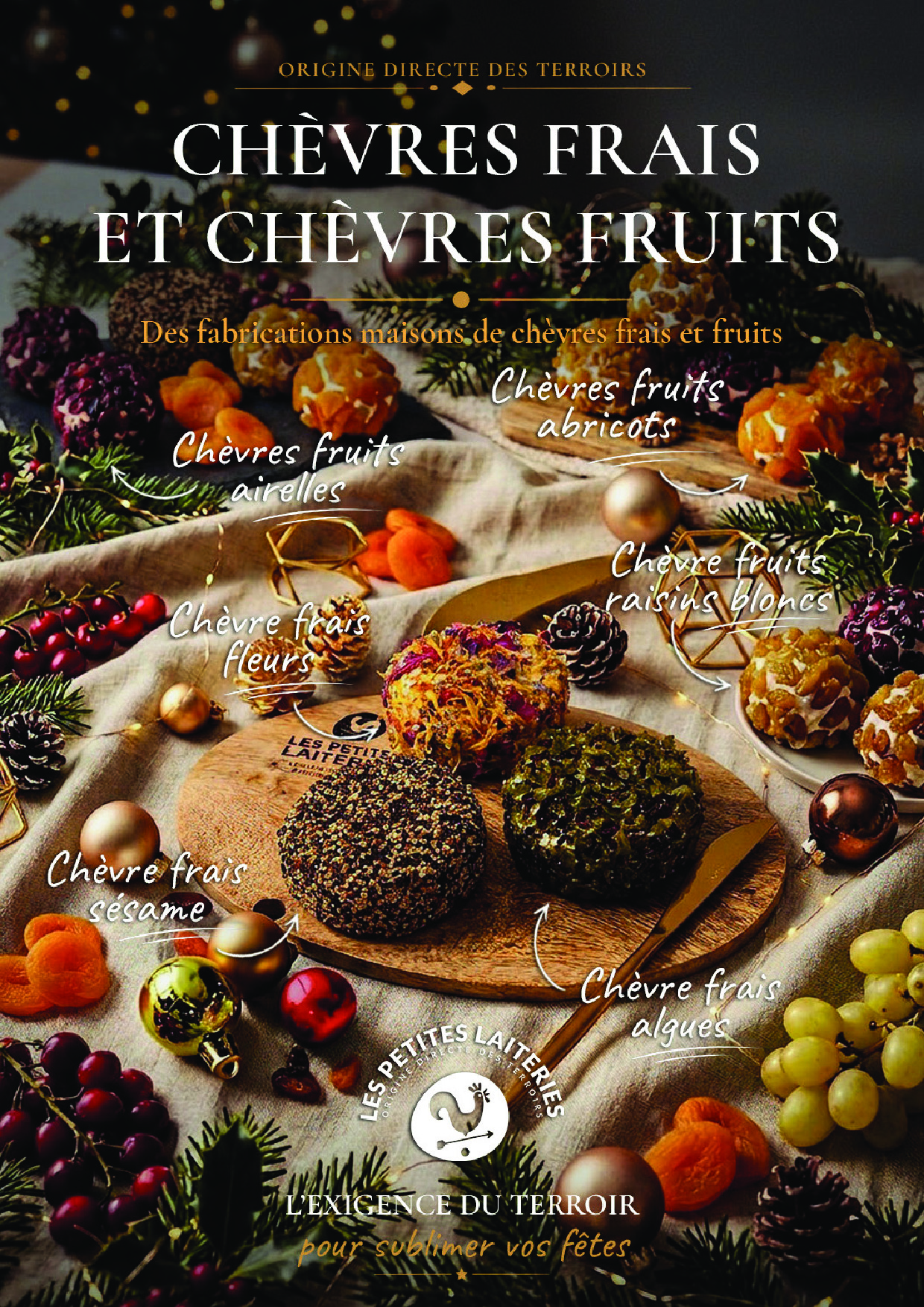Affiche chevres frais et chèvre fruits