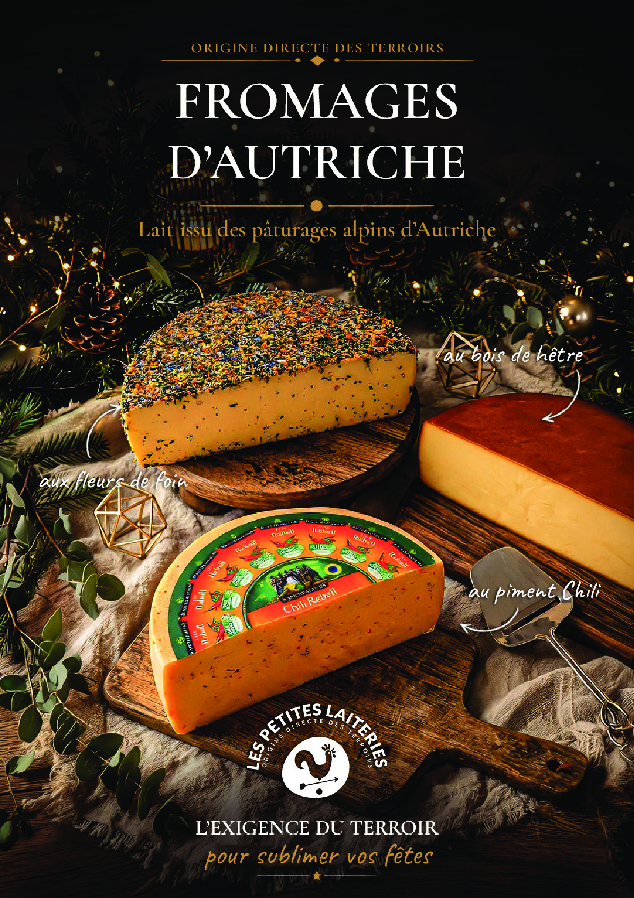 Affiche fromages autrichiens Noel 2026