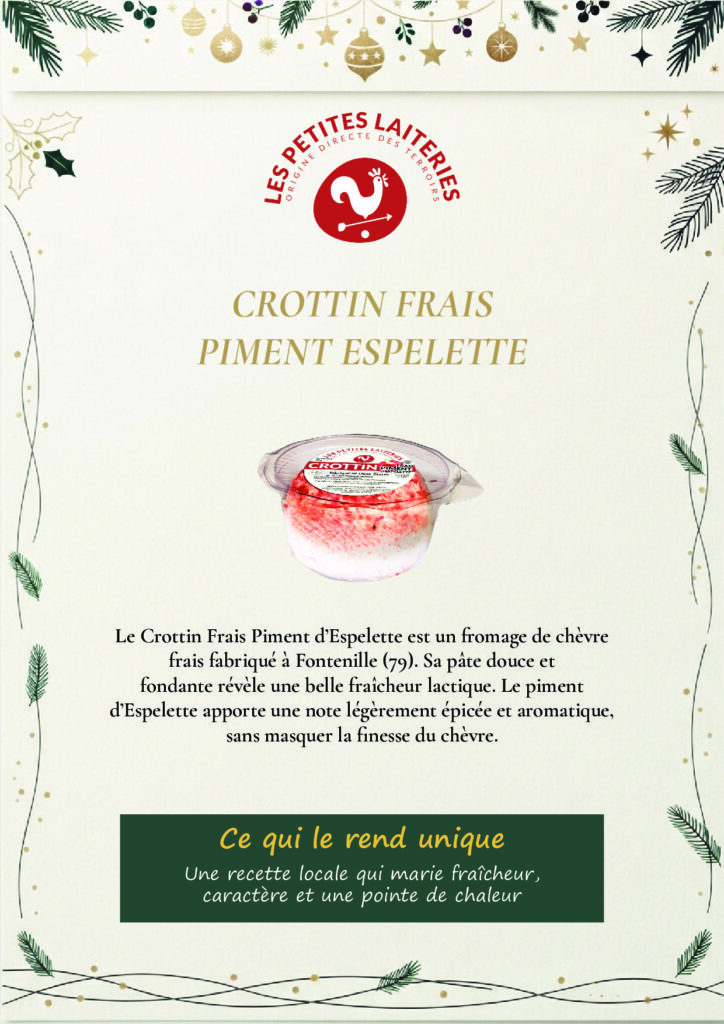 Crottin frais piment d&rsquo;espelette FE